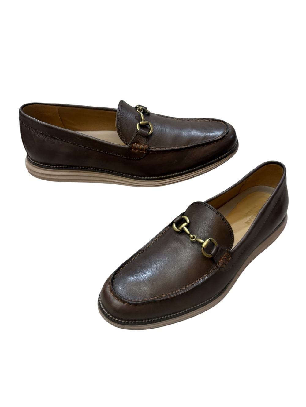 Cole Haan Brown Leather Grand.OS Cushion Comfort Slip On Loafers Mens size 12M